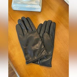 Mark And Graham Women’s Classic Leather Gloves Black Large Size 9